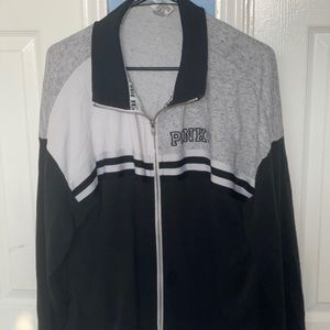 PINK ZIP UP SWEATER JACKET